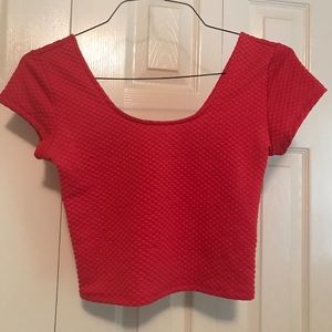 Coral Crop Top